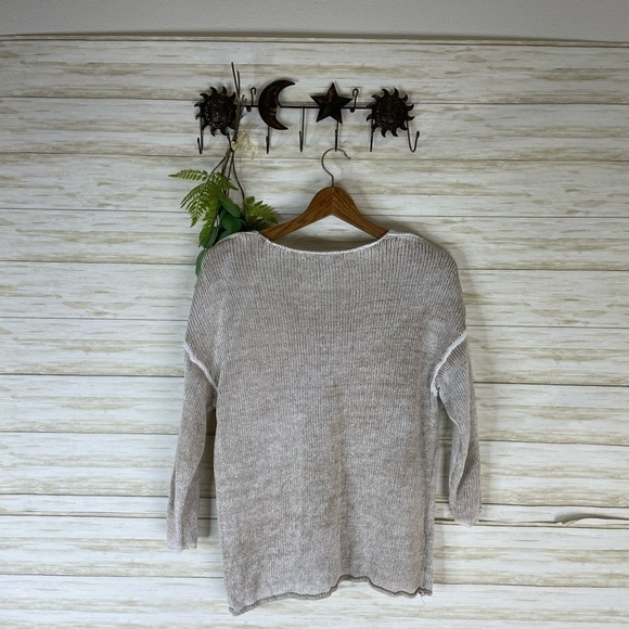 Tommy Bahama Distressed Acidwash Linen Loose Knit Sweater - Picture 5 of 5